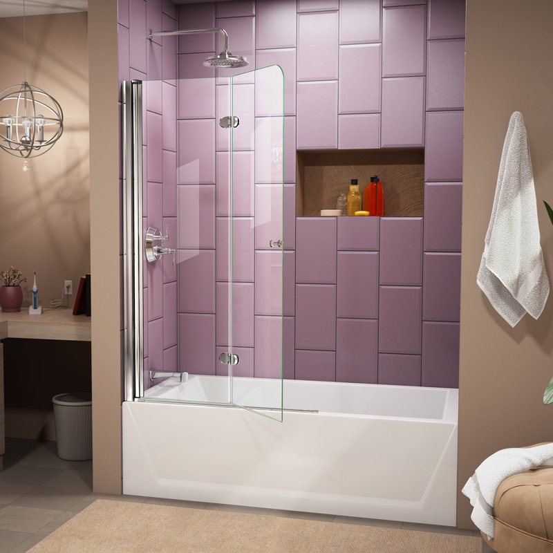 Dreamline Aqua Fold 36 Quot X 58 Quot Hinged Frameless Tub Door